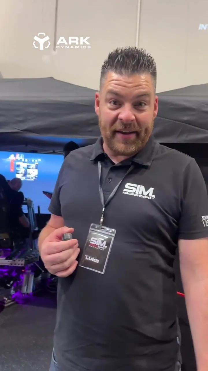 Play on YouTube: Luke Crane at the ARK Dynamics stand, talking to camera immediately after a run.