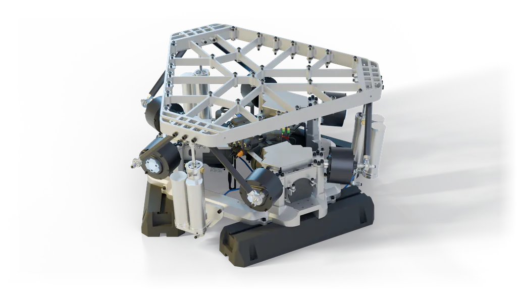RSCV021 base build: hexapod motion platform with flat top, no cockpit